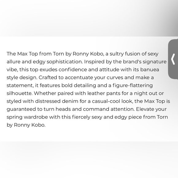 Torn By Ronny Kobo Strapless Max Top - Picture 11 of 12